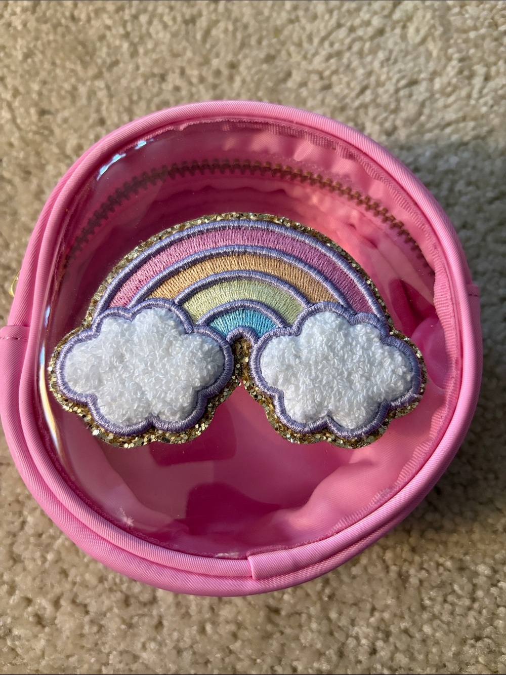 Stoney Clover Lane X Target Pink Rainbow Cloud Patch Pouch